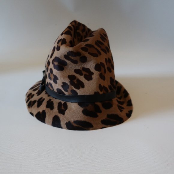 BARBATSULY FURS LEOPARD PONY HAIR HAT SZ M *